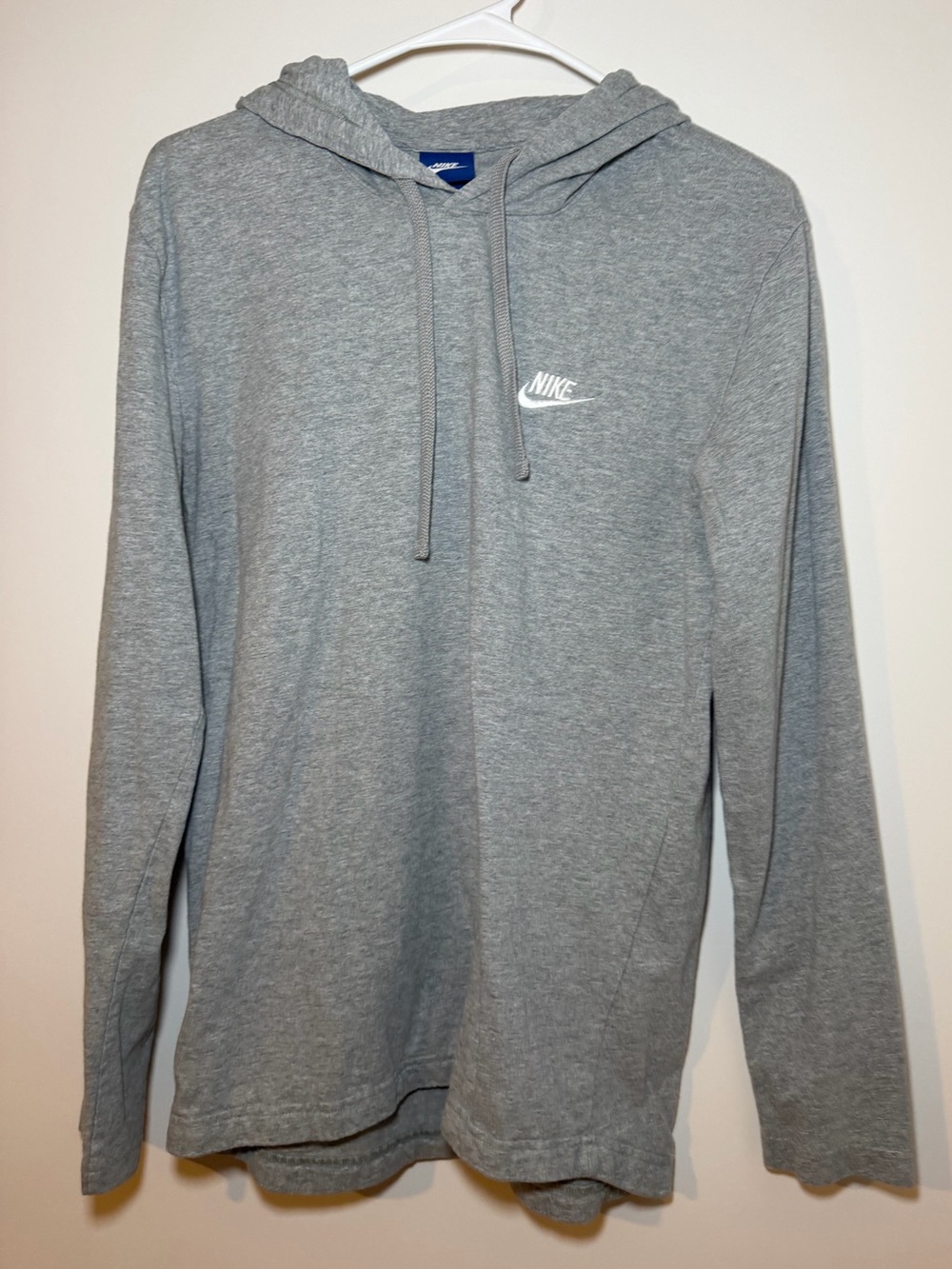 Nike Gray Lightweight Pullover Hoodie Men’s Medium - Picture 1 of 10